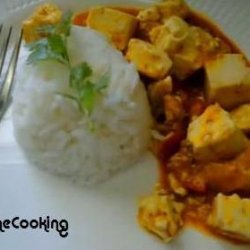 Solar Cooked Thai Tofu Red Curry With Vegetables