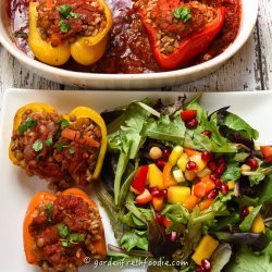 Lentil and Rice Stuffed Peppers