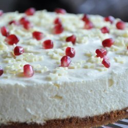 Pomegranate-White Chocolate Cheesecake