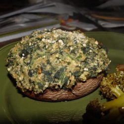 Spinach & Pecan Stuffed Portabella Mushrooms
