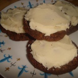 Chocolate Emergency Cookies With Vanilla Icing