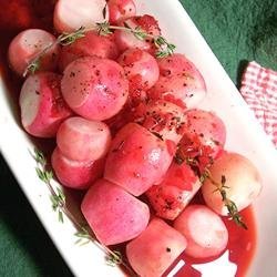 Radishes Simmered with Thyme