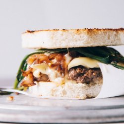 Burgers with Caramelized Onions