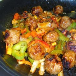 Easy Meatballs and Peppers