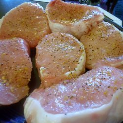 Ginger Pork With Peach Chutney