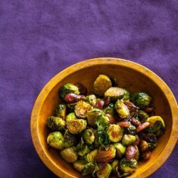 Roasted Brussels Sprouts With Grapes
