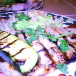 Grilled Butterfly Chops -Jalapeno Stuffing & Zucchini