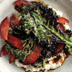 Grilled Kale Salad With Ricotta and Plums