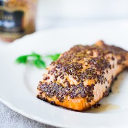 Salmon With Mustard Crust