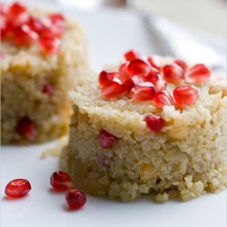 Quinoa Pilaf with Chick Peas, Pomegranate and Spices
