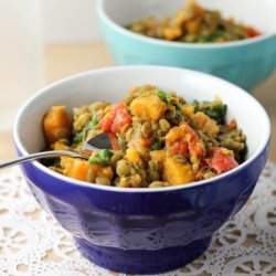 Curried Sweet Potato and Lentils