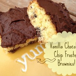 Frosted Chocolate Chip Brownies