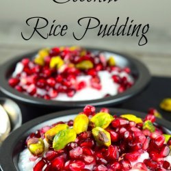 Vegan Rice Pudding With Coconut.