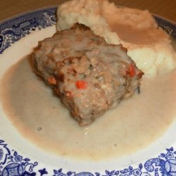 No Tomato Meatloaf and Mushroom Gravy