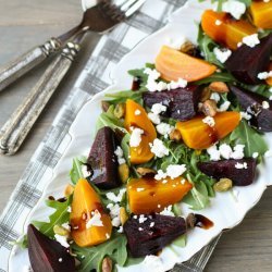 Roasted Beet and Arugula Salad With Goat Cheese