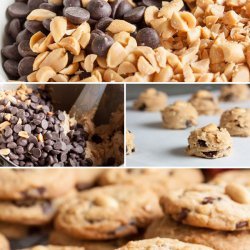 Chunky Peanut, Chocolate, and Cinnamon Cookies