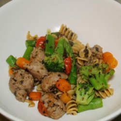 Whole Wheat Fusilli With Vegetables and Turkey Sausage