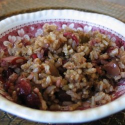 Brown Rice With Apples and Cranberries