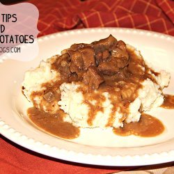 Beef Tips on Potatoes