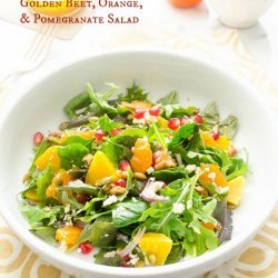 Golden Beet and Pomegranate Salad