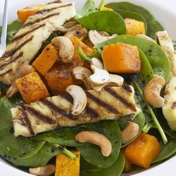 Spinach, Pumpkin & Haloumi Salad