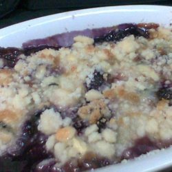 Blueberry and Apple Crumble/Cobbler With Blue Cheese