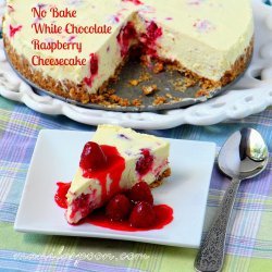 White Chocolate & Raspberry Cheesecake (No Bake)