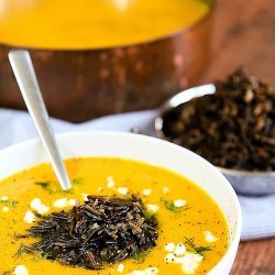 Butternut Squash Soup With Fresh Goat Cheese