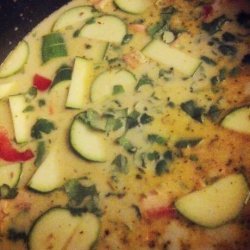 Red Curry Coconut Chicken Soup