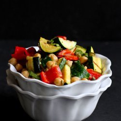 Grilled Chickpea and Vegetable Salad