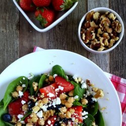 Spinach, Raspberry and Walnut Salad