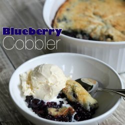 Easy Blueberry Cobbler for 2