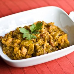 Winter Squash with Chicken in Indian Spices