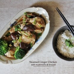 Ginger Chicken and Mushrooms with Broccoli