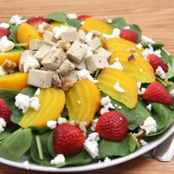 Spinach and Beet Salad with Chicken