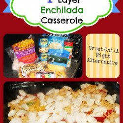 Layered Chicken Enchilada Casserole