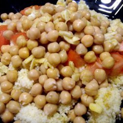 Chickpea and Fresh Tomato Couscous With Curry Dressing