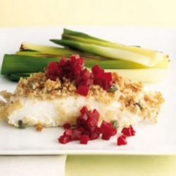Roasted Halibut With Pickled Beets