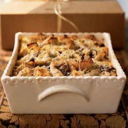 Turkey-Mushroom Bread Pudding