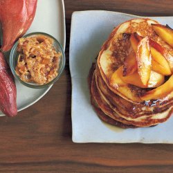 Buttermilk Pancakes With Maple Syrup Apples