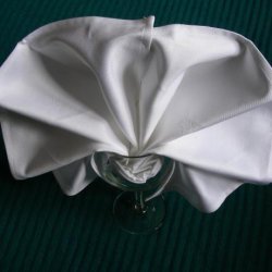 Serviette/ Napkin Folding, Set Into a Wine Glass
