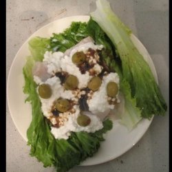 Cottage Cheese and Olive Turkey Wrap