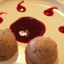 Rich Chocolate Mousse With Raspberry Coulis