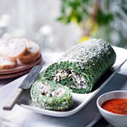 Spinach Roulade With Mushrooms