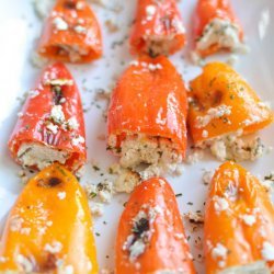 Roasted Peppers Stuffed With Goat Cheese