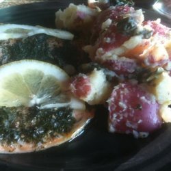 Salmon With Potato and Watercress Salad
