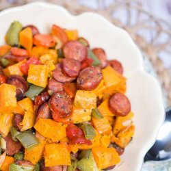 Roasted Vegetables and Sausage