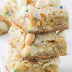 Blondies With Nuts and  White Chocolate