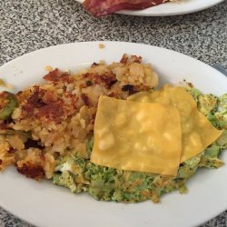 Broccoli and Cheese Scrambled Eggs