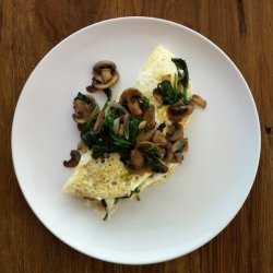 Mushroom and Spinach Egg-White Omelet